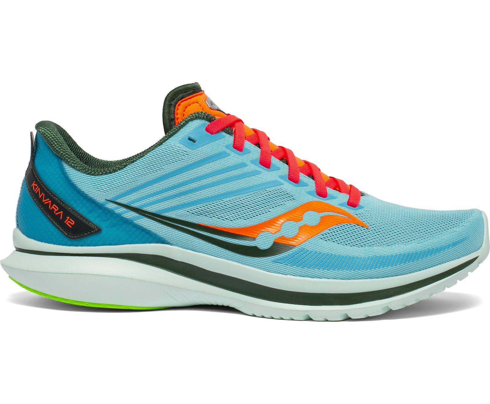 Men\'s Saucony Kinvara 12 Running Shoes Turquoise / Blue / Orange | Singapore 527UZGT